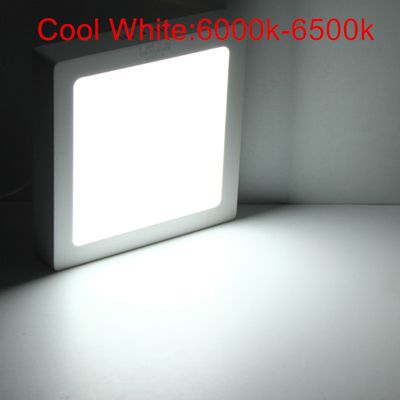 Plafonnier led Carré en saillie 12W 170x170mm Blanc Froid 6000K