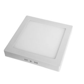 Plafonnier led Carré en saillie 18W 225x225mm Blanc Chaud 3000K