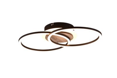 Plafonnier LED dimmable rond effet bois IP20 Ø30 x L.50 cm Trio