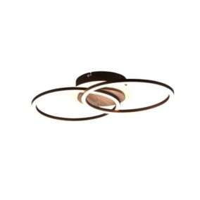 Plafonnier LED dimmable rond effet bois IP20 Ø30 x L.50 cm Trio