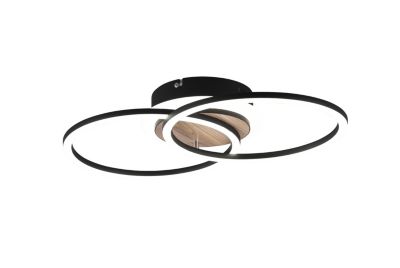 Plafonnier LED dimmable rond effet bois IP20 Ø30 x L.50 cm Trio