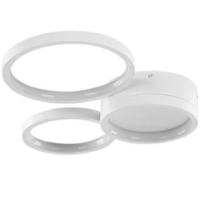 Plafonnier LED en métal blanc AGNAT