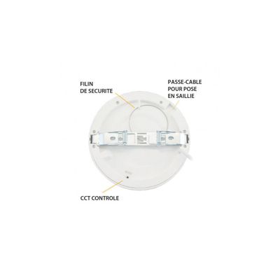 Plafonnier LED Encastrable Dimmable AC220/240V 12W 850lm 100 IP40/20 IK08 166mm - CCT perçage 50mm