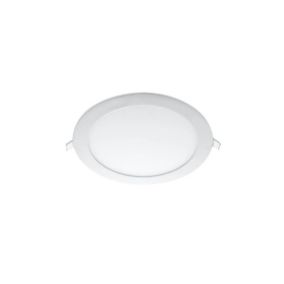 Plafonnier LED Encastrable Extra-Plat Rond 18W 1620lm 160 IP40 220mm Argent - Blanc du Jour 6000K