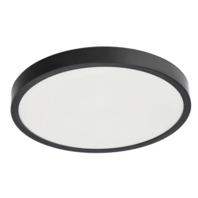 Plafonnier LED intégrée 18W 1800 lm anneau noir 29,5 cm 3000K blanc chaud IP44 PERETI  EDO777611 EDO