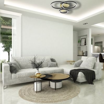 Plafonnier LED intégré 19.2W IP20 blanc chaud Dunalux l.25 x L.35 x H.8 cm
