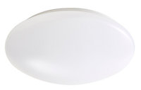 Plafonnier LED intégrée 1000lm 8W blanc neutre GoodHome Dea blanc H.8 x Ø25 cm