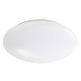 Plafonnier LED intégrée 1000lm 8W blanc neutre GoodHome Dea blanc H.8 x Ø25 cm