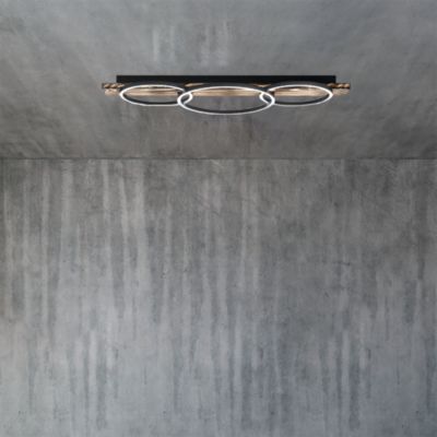 Plafonnier LED intégrée 109W Eglo Boyal blanc chaud L.101 x l.40 x H.9.5 cm