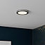 Plafonnier LED intégrée 1200lm 12W blanc froid GoodHome Aius effet chromé H.2.5 x Ø21.5 cm