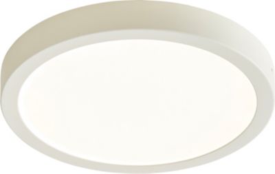 Plafonnier LED intégrée 1200lm 12W blanc froid GoodHome Aius mat blanc H.2.5 x Ø21.5 cm
