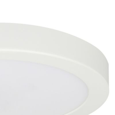 Plafonnier LED intégrée 1200lm 12W blanc froid GoodHome Aius mat blanc H.2.5 x Ø21.5 cm