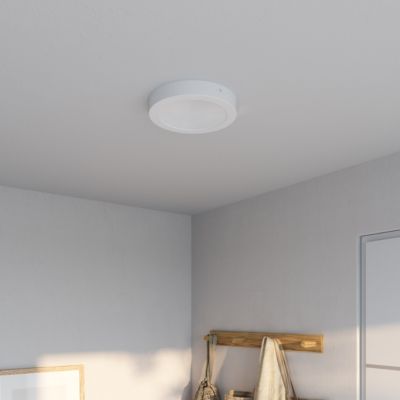 Plafonnier LED integrée 12W 1200lm blanc Ø.21,5cm GoodHome, Aius