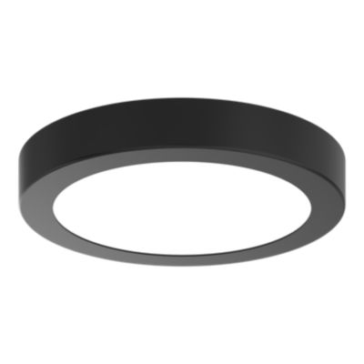 Plafonnier LED integrée 12W 1200lm noir Ø21,5cm GoodHome, Aius