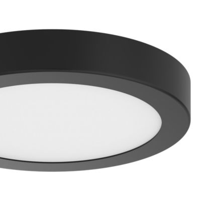 Plafonnier LED integrée 12W 1200lm noir Ø21,5cm GoodHome, Aius