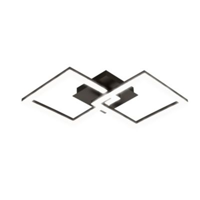 Plafonnier LED intégrée 22W Eglo Huerta blanc chaud l.31 x H.6.5 cm