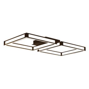 Plafonnier LED intégrée Altaflor IP20 3040lm 24W L.65 x l.30x H.7 cm Eglo noir