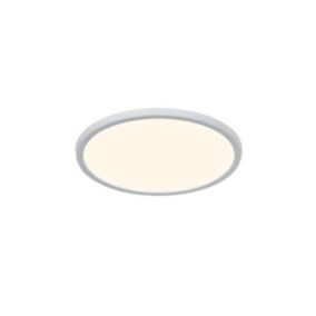 Plafonnier LED intégrée blanc neutre Thornaby GoodHome 1700lm 14.5W IP44 ⌀30cm plastique blanc