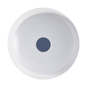 Plafonnier LED intégrée dimmable 2400lm 24W blanc chaud et blanc neutre GoodHome Angoon blanc H.4.9 x Ø40 cm