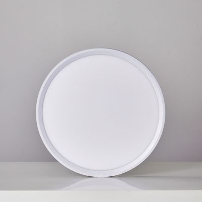 Plafonnier LED Rond 18W Extra-Plat CCT 23 cm, Lampe Superslim Sceneswitch 3 ambiances - Blanc