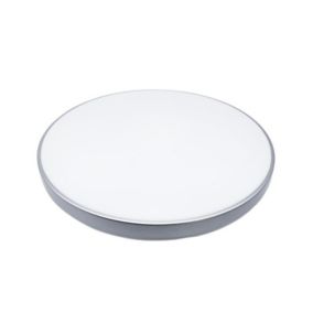 Plafonnier LED Rond 24W 220V Contour Argenté - Blanc Neutre 4000K - 5500K - SILAMP