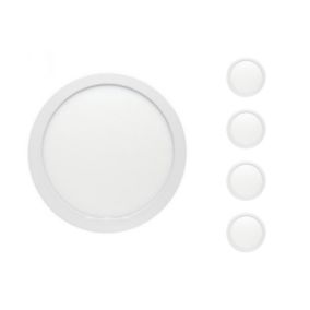 Plafonnier LED Rond 24W 220V (Pack de 5) - Blanc Chaud 2300K - 3500K - SILAMP