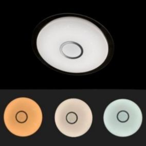 Plafonnier LED Rond à Lumière Variable 40W Blanc Opaque 220V - 3000K/4000K/6500K - SILAMP
