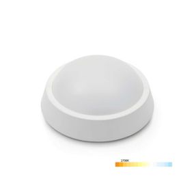 Plafonnier LED Saillie 8W Rond étanche IP65 650lm (43W) - Blanc Chaud 2700K