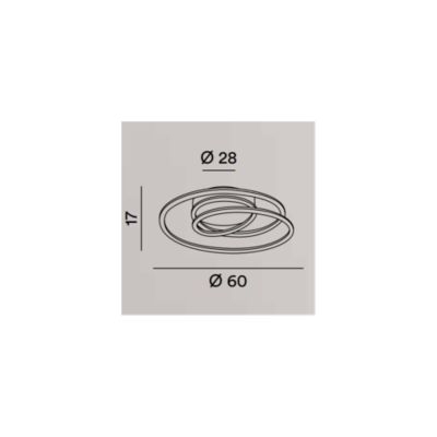 Plafonnier Led Spira En Métal Doré Brossé 68W Perenz