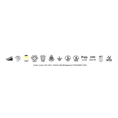 Plafonnier led Ventilateur Aloha 45W