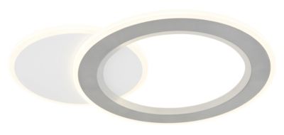 Plafonnier métal blanc mat, LED