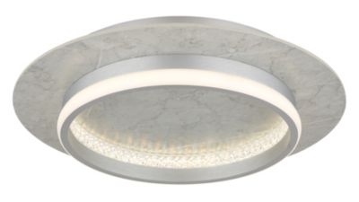 Plafonnier métal couleur argent mat, LED MARY