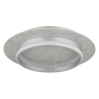 Plafonnier métal couleur argent mat, LED MARY