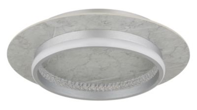 Plafonnier métal couleur argent mat, LED MARY