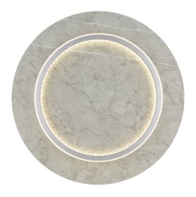 Plafonnier métal couleur argent mat, LED MARY