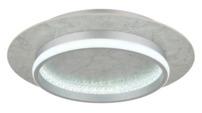 Plafonnier métal couleur argent mat, LED MARY