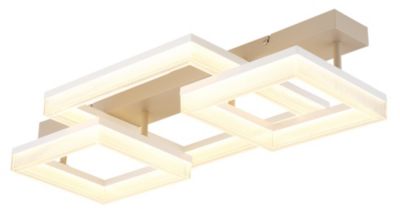 Plafonnier métal couleur sable mat, LED
