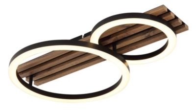 Plafonnier métal noir mat, LED TISHA