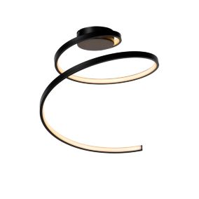 Plafonnier MAXENCE en pvc avec LED intégré - Noir - Lucide