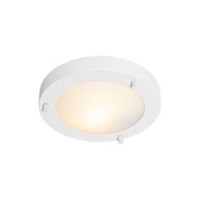 Plafonnier moderne blanc 18 cm IP44 - Yuma