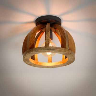 Plafonnier moderne en bois de manguier MONGO