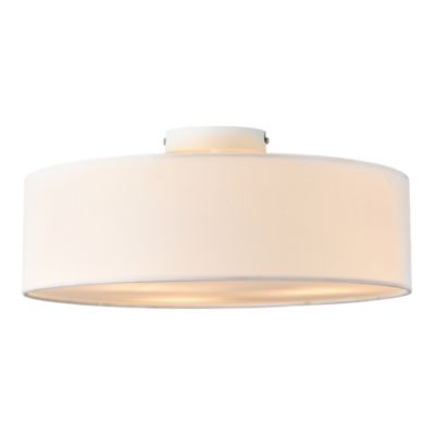 Plafonnier Omaha 3 x E27 Plasitque Textile Organza Diamètre De 45 Cm Blanc lux.pro
