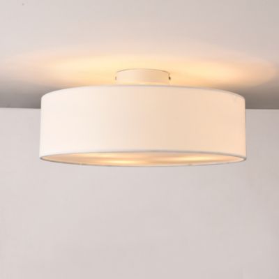 Plafonnier Omaha 3 x E27 Plasitque Textile Organza Diamètre De 45 Cm Blanc lux.pro