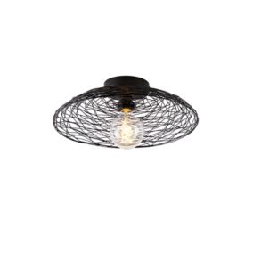 Plafonnier oriental noir 40 cm - Glan