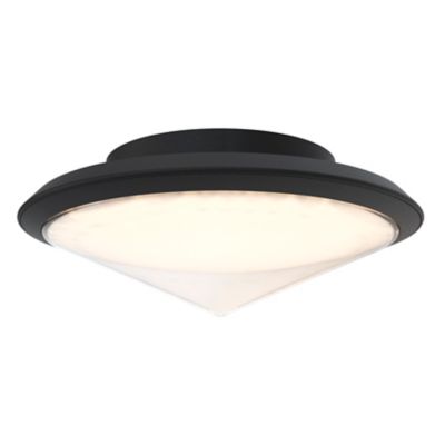 Plafonnier Ortano LED intégrée 1100lm 20W IP44 GoodHome noir