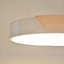 Plafonnier Otto LED intégrée IP20 2300lm 18W blanc chaud ∅30 x H.5cm Corep métal blanc et bois