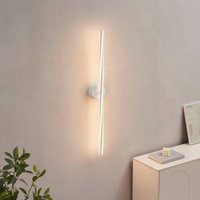 Plafonnier ou longue applique épurée blanche 100 cm intensité variable - Telvo