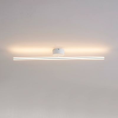 Plafonnier ou longue applique épurée blanche 100 cm intensité variable - Telvo