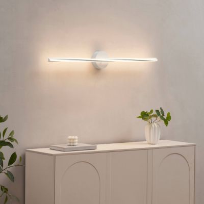 Plafonnier ou longue applique épurée blanche 100 cm intensité variable - Telvo