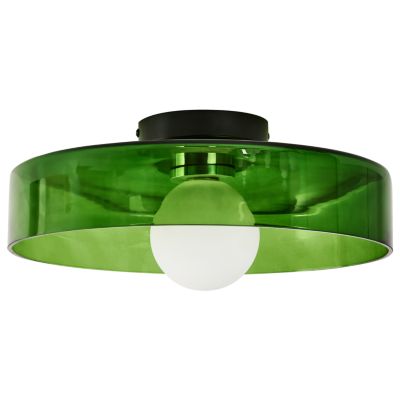 Plafonnier rétro en verre vert LUGUSE